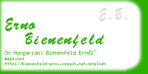 erno bienenfeld business card